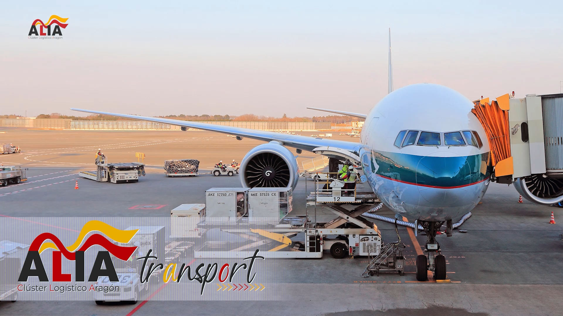 Loading process in the cargo hold of an airplane