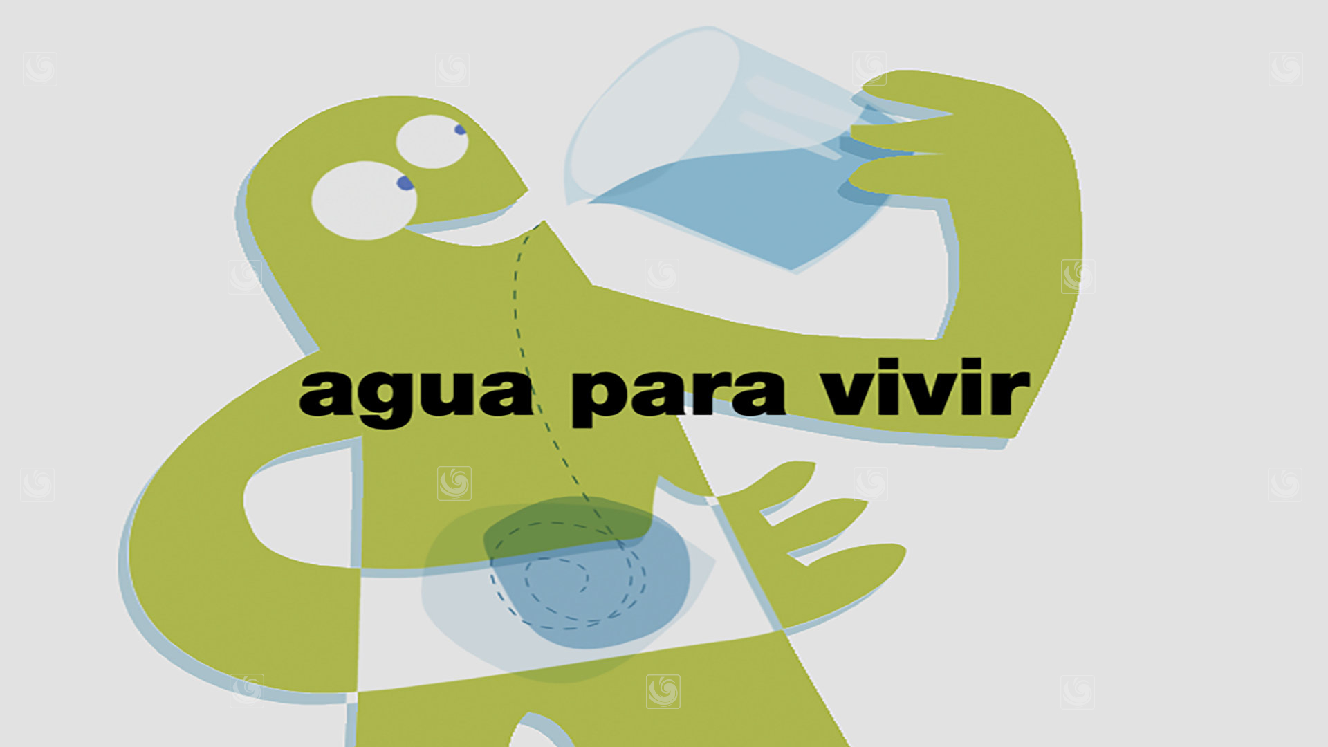 Fotograma de animación 2D para un proyecto de concienciación de la necesidad de ahorrar agua