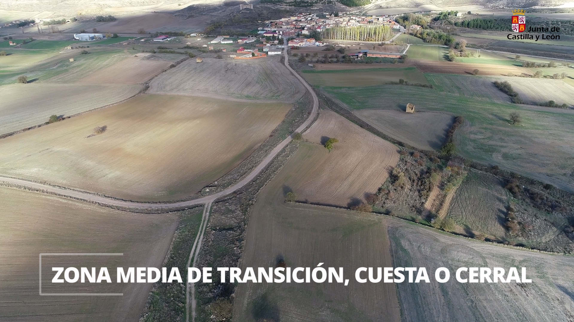 Aerial view of the typical landscape of Cerrato Palentino