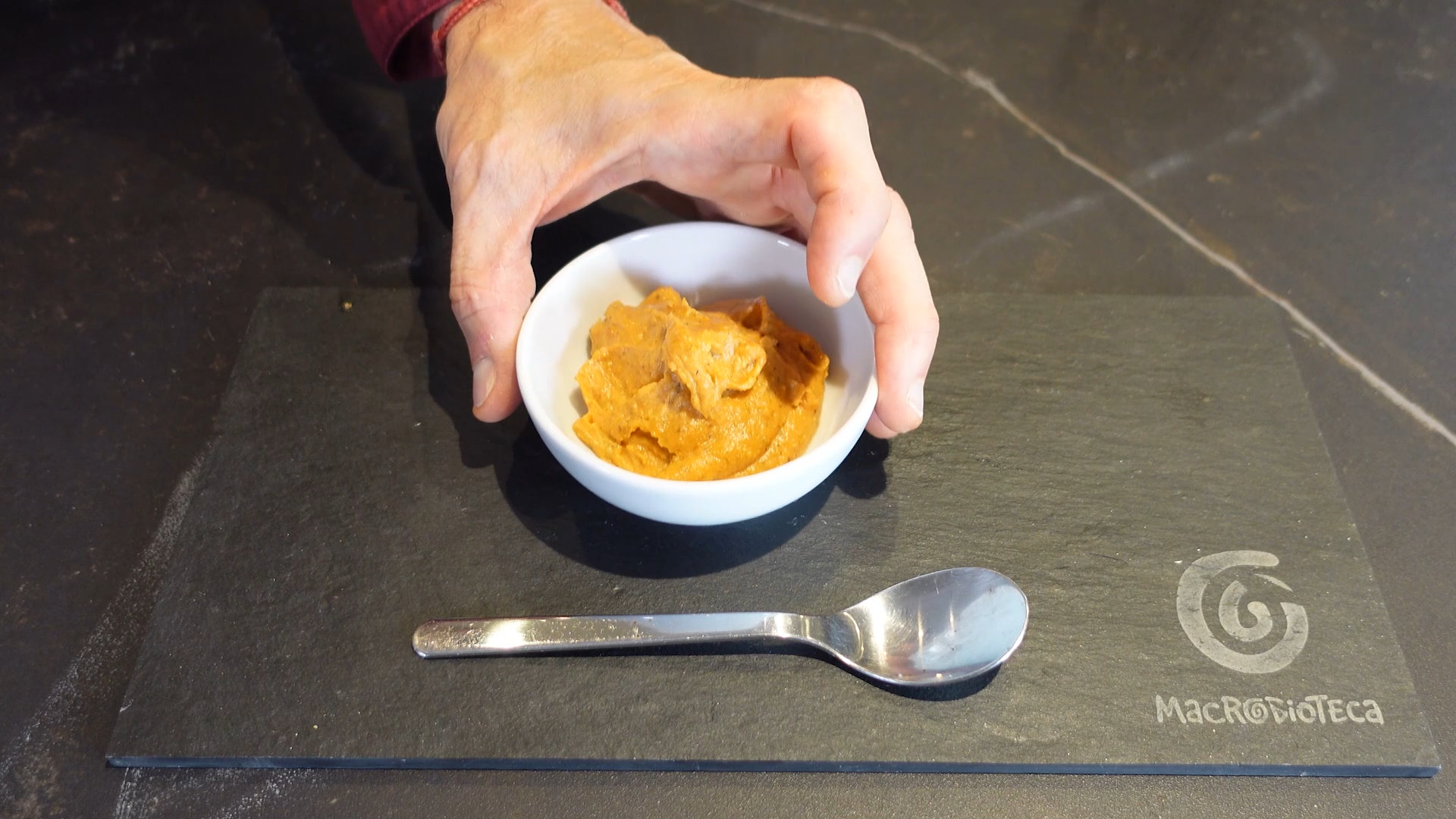 Pumpkin purée served in a bowl