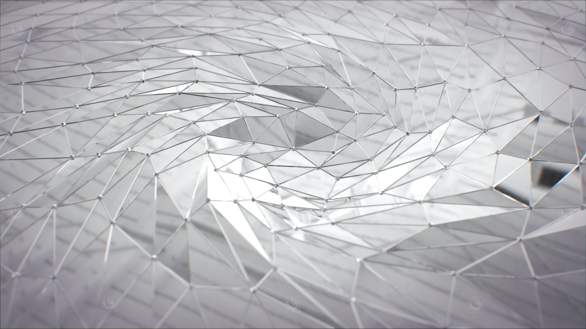Fotograma de animación 3D mostrando un torbellino de aspecto digital
